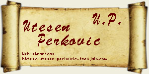 Utešen Perković vizit kartica